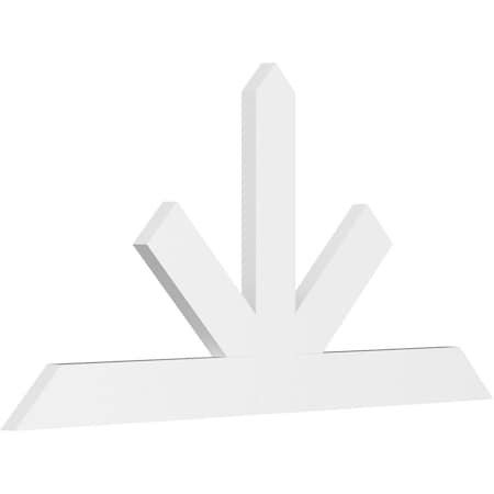 Ekena Millwork Saratoga Architectural Grade PVC Gable Bracket, 72"W x 36"H x 2"D x 6"F, 12/12 Pitch GBP072X36X0206SAR00